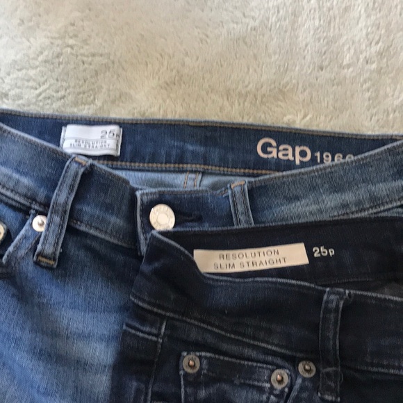 Lot of 2 Slim Straight Gap Jeans - Picture 2 of 3